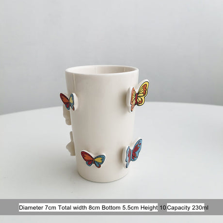 LIVETAI Sapphira Elegant Ceramic Butterfly Mug from LIVETAI