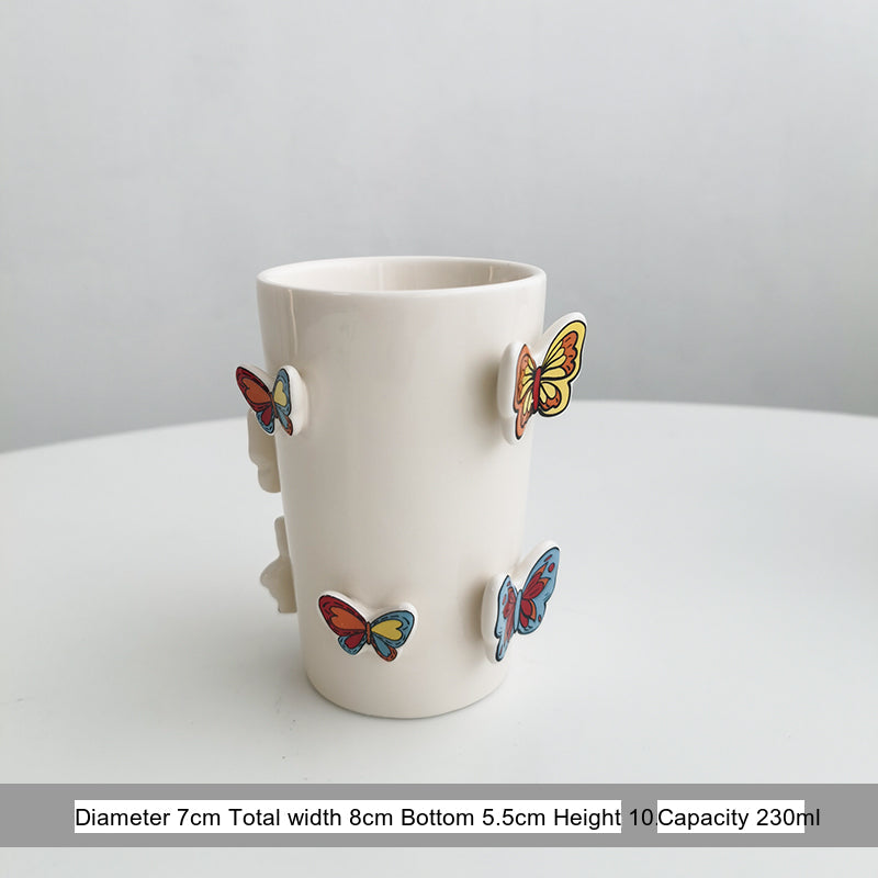 LIVETAI Sapphira Elegant Ceramic Butterfly Mug from LIVETAI