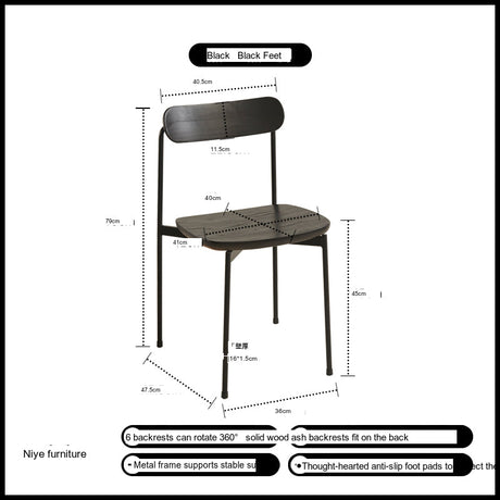NIYE Santiago Minimalist Backrest Dining Chair from NIYE