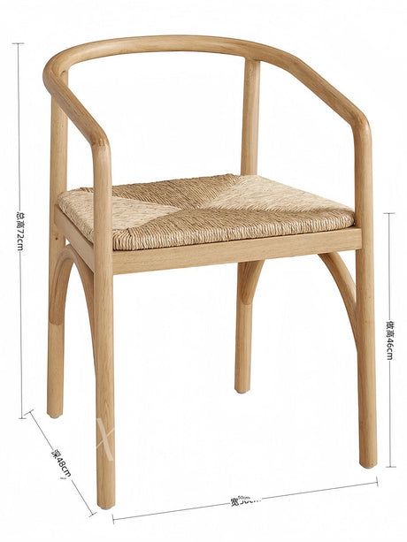 GENJI Kintaro Rustic Elegant Solid Wood Dining Chair from GENJI