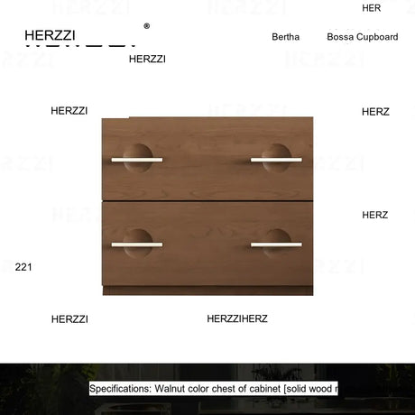HERZZI Isabella Rustic Solid Wood Cabinet from HERZZI