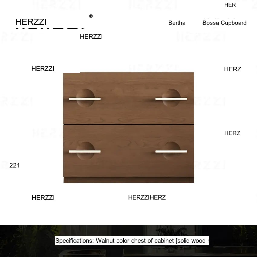 HERZZI Isabella Rustic Solid Wood Cabinet from HERZZI