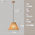 BOJI Kaori Elegant Wooden Japanese Ceiling Lamp - Outdoor Gazebo Light from BOJI