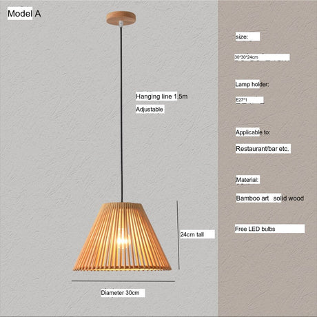 BOJI Kaori Elegant Wooden Japanese Ceiling Lamp - Outdoor Gazebo Light from BOJI