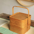 PAULOWNIA Elowen Rustic Double-Layer Basket Storage System from PAULOWNIA