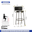 NIYE Mariposa Sleek Retro High-Feet Barstool from NIYE