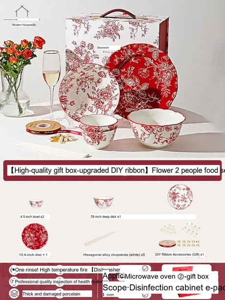 MH Aveline Elegant Rose Holiday Tableware Gift Set from MH