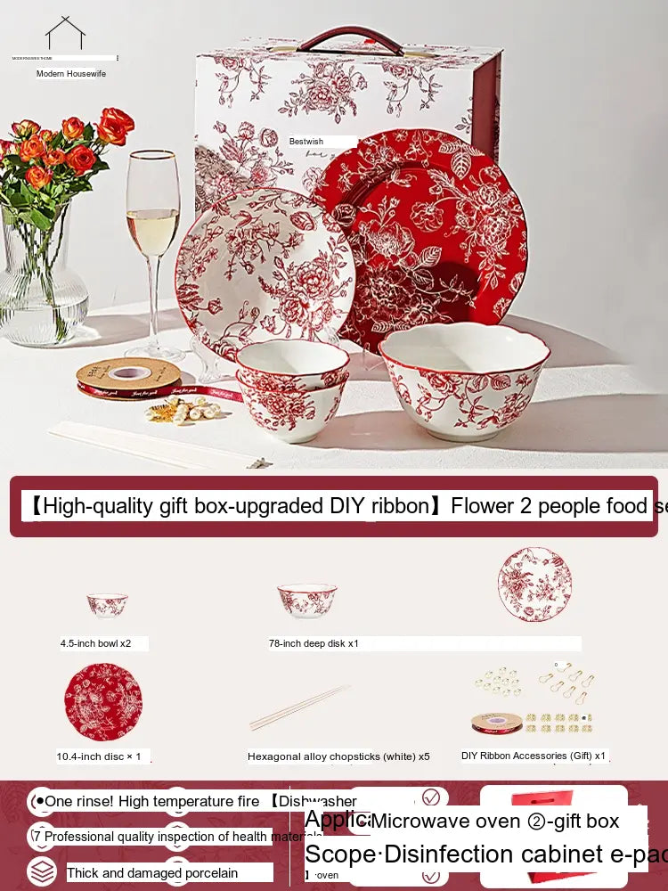 MH Aveline Elegant Rose Holiday Tableware Gift Set from MH