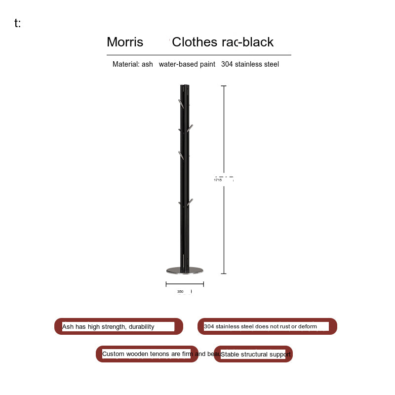 TELLS Callidora Elegant Solid Wood Vertical Coat Rack Storage Hanger from TELLS