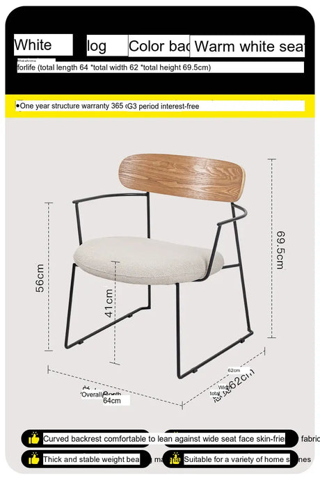 ABOUT WHITE Elowen Cozy Modern Dining Chair from ABOUT WHITE
