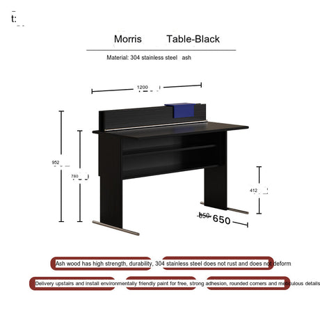TELLS Aurelius Retro Solid Wood Study Desk - Luxurious Storage with Stylish Light Finish from TELLS