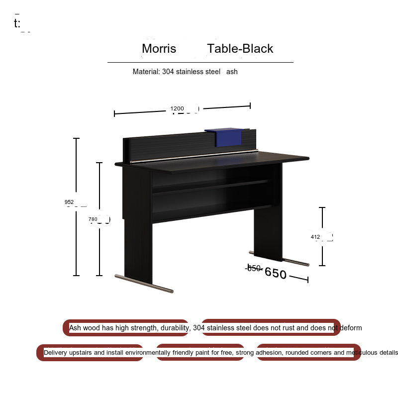 TELLS Aurelius Retro Solid Wood Study Desk - Luxurious Storage with Stylish Light Finish from TELLS