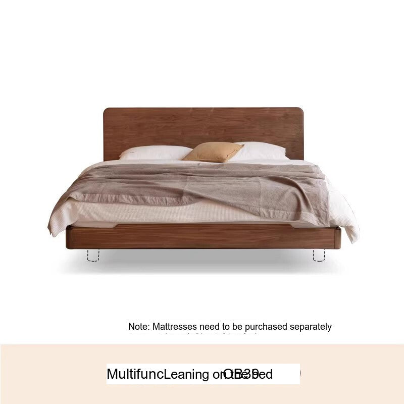 GENJI Kagoshima Elegant Solid Wood Bed with Luminous Edges from GENJI