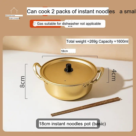 MH Daewon Sleek Korean Yellow Instant Noodle Pot from MH