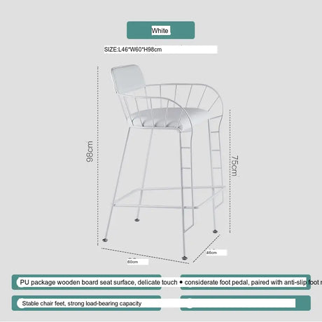 ABOUT WHITE Elysium Modern Minimalist Highfoot Chair from ABOUT WHITE