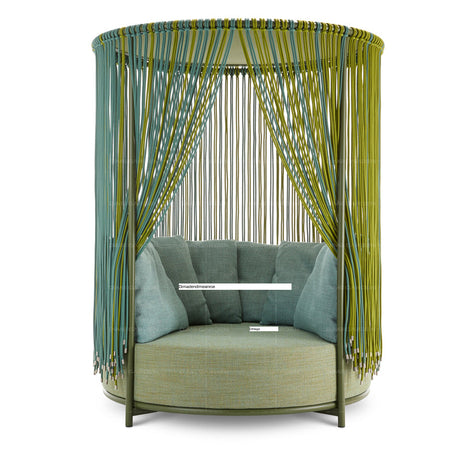 DIME GARDEN Tamsin Elegant Round Rattan Reclining Bed from DIME GARDEN