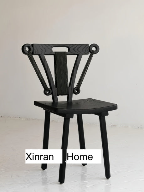 GENJI Elysia Retro Solid Wood Dining Chair - Stylish Home & Office Design from GENJI