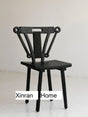 GENJI Elysia Retro Solid Wood Dining Chair - Stylish Home & Office Design from GENJI