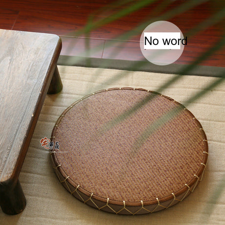 PAULOWNIA Haruki Cozy Round Meditation Tatami Pad from PAULOWNIA