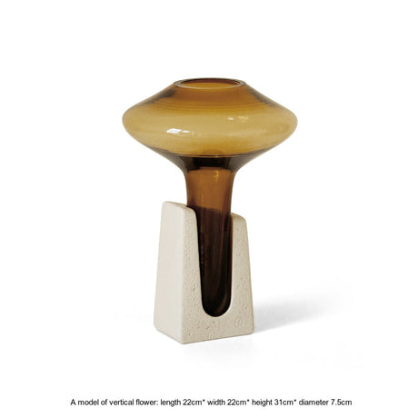 VAVINCI Candelaria Exquisite Brown Glass Vase from VAVINCI
