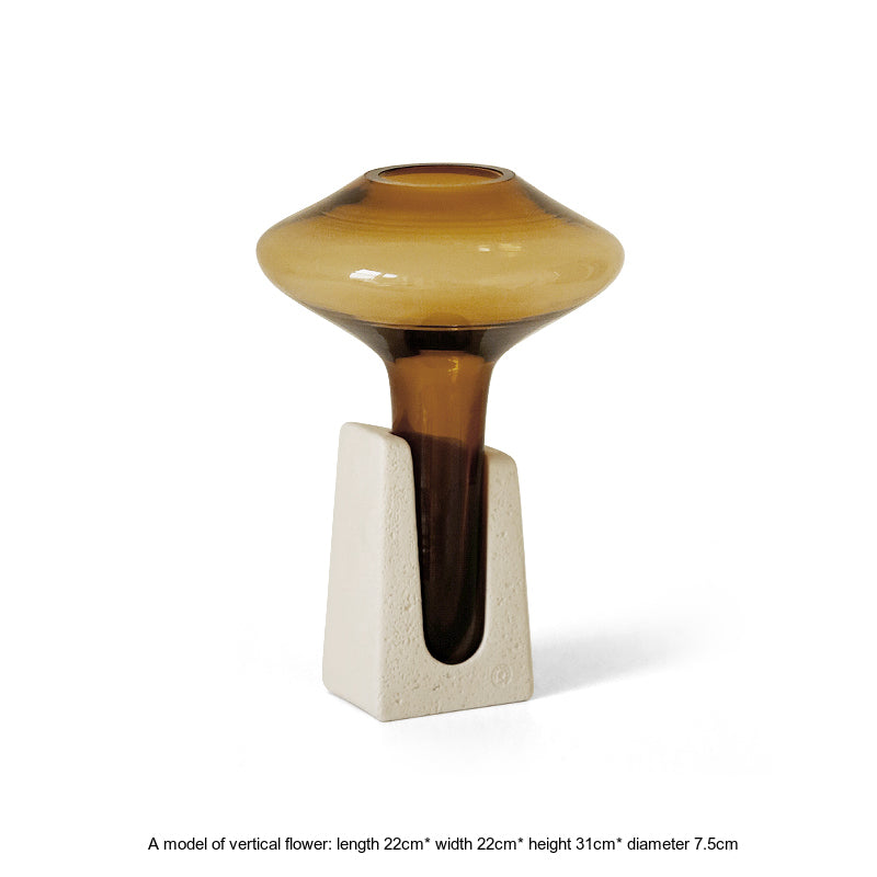 VAVINCI Candelaria Exquisite Brown Glass Vase from VAVINCI
