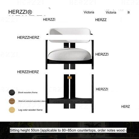 HERZZI Montgomery Solid Wood High Stool - Medieval Style Bar Chair from HERZZI