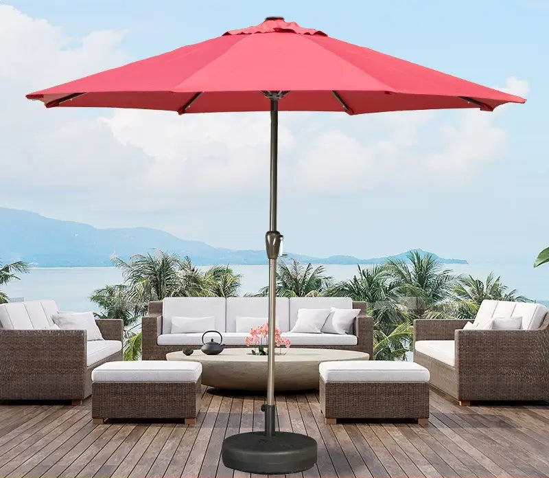 MOJIA Florian Porcelain Pillar Garden Umbrella for Outdoor Lounging from MOJIA