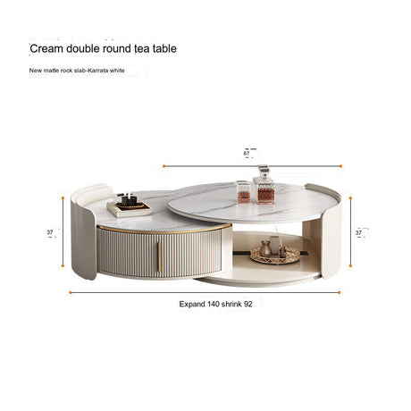 QUANMU Araceli Modern Minimalist Telescopic Coffee Table from QUANMU
