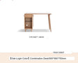 GENJI Amara Sleek Solid Wood Double Desk Bookcase from GENJI