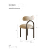 QUANMU Isolde Luxe Cream High-End Dining Chair from QUANMU