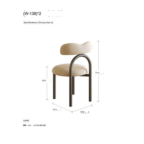 QUANMU Isolde Luxe Cream High-End Dining Chair from QUANMU