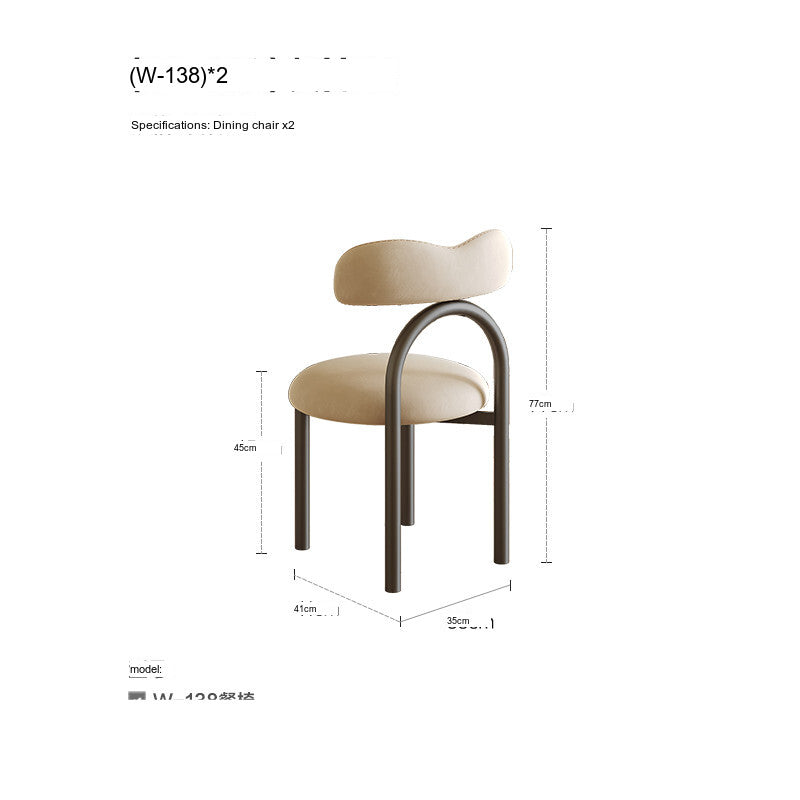 QUANMU Isolde Luxe Cream High-End Dining Chair from QUANMU