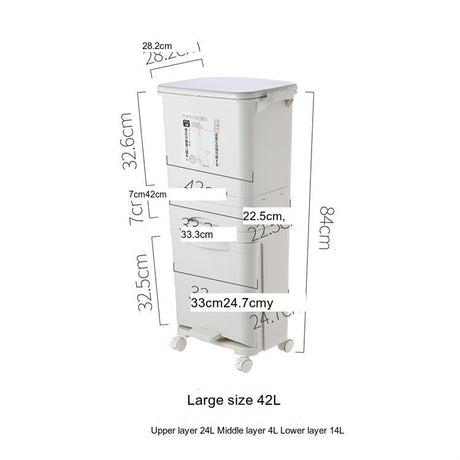 LIVETAI Hokkaido Multilayer Footstep Trash Can from LIVETAI