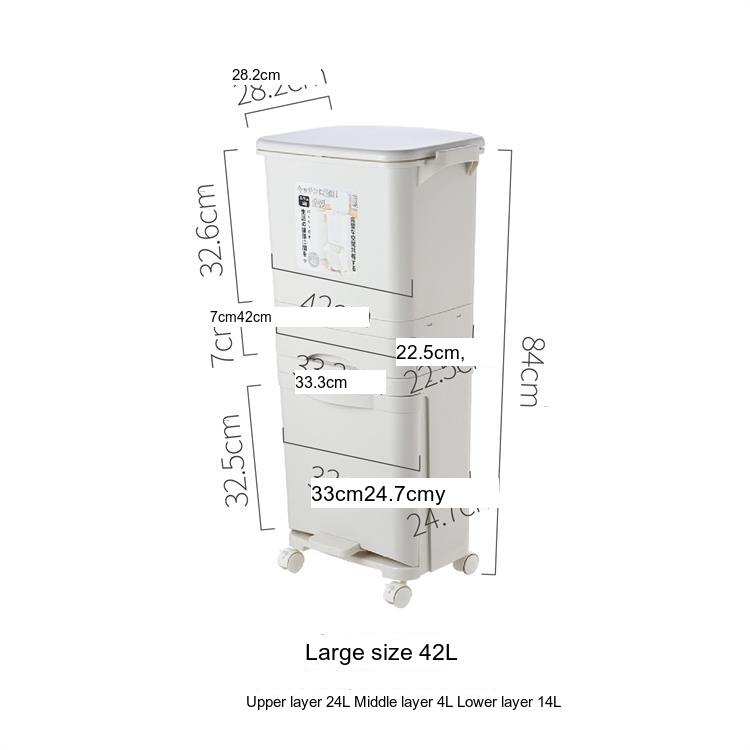 LIVETAI Hokkaido Multilayer Footstep Trash Can from LIVETAI