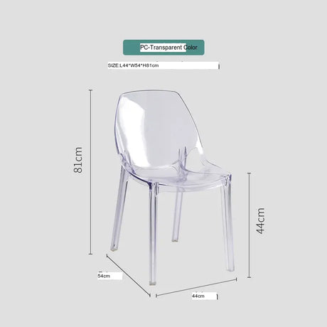 ABOUT WHITE Isadora Transparent Crystal Dining Chair - Nordic Acrylic Design from ABOUT WHITE