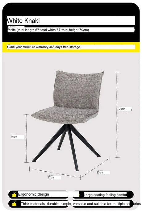 ABOUT WHITE Azura Modern Comfortable Nordic Dining Chair from ABOUT WHITE
