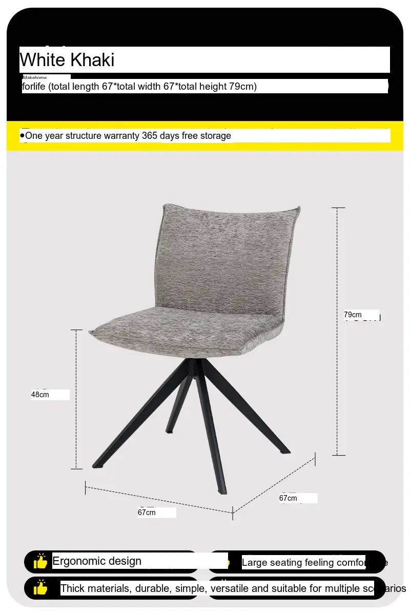 ABOUT WHITE Azura Modern Comfortable Nordic Dining Chair from ABOUT WHITE