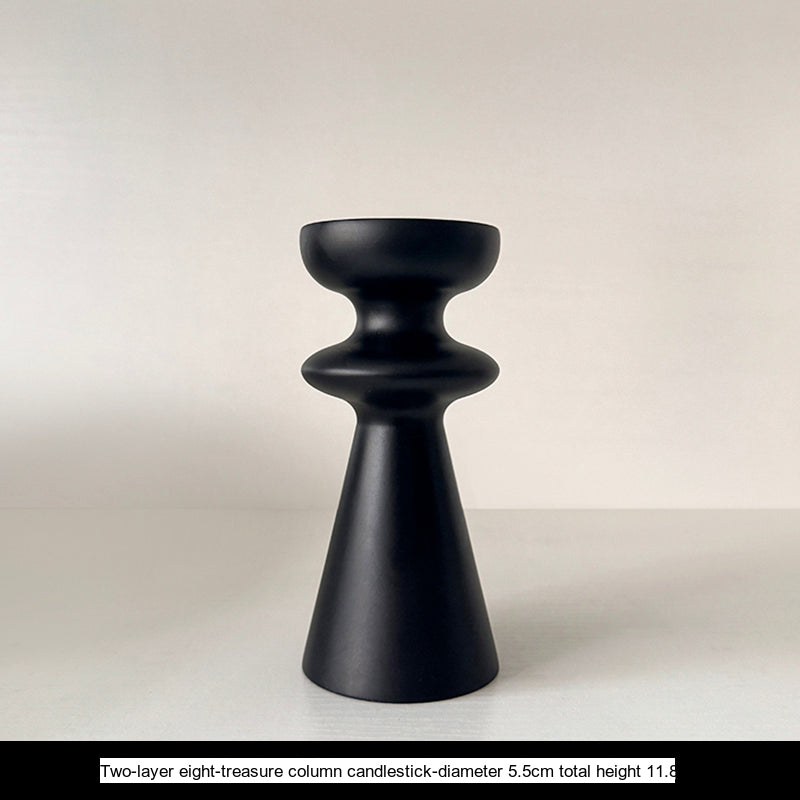 LIVETAI Seraphina Vintage Elegant Solid Wood Candlestick. from LIVETAI