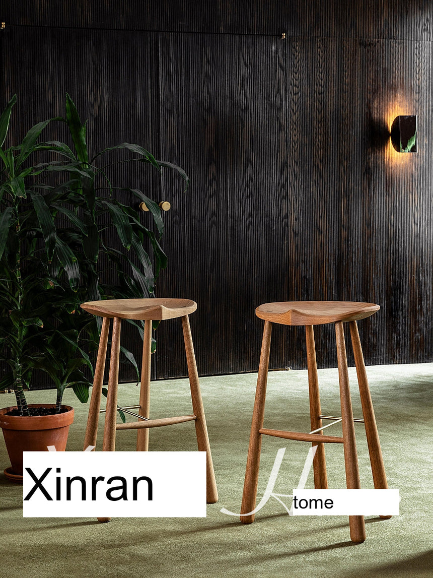GENJI Amara Elegant Solid Wood Bar Stool from GENJI