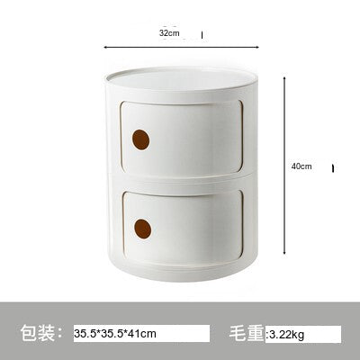 NIYE Aveline Minimalist Round Storage Side Table from NIYE