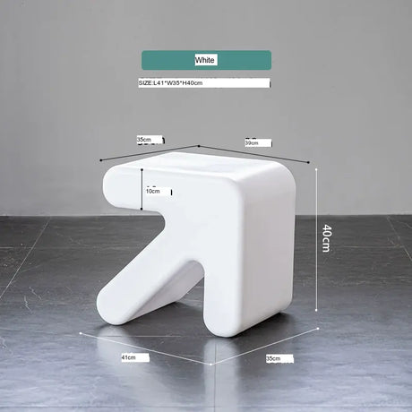 ABOUT WHITE Yamaguchi Charming Minimalist Plastic Stool from ABOUT WHITE