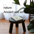 PAULOWNIA Haruki Artisan Natural Wood Footstool from PAULOWNIA