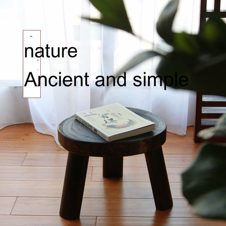 PAULOWNIA Haruki Artisan Natural Wood Footstool from PAULOWNIA