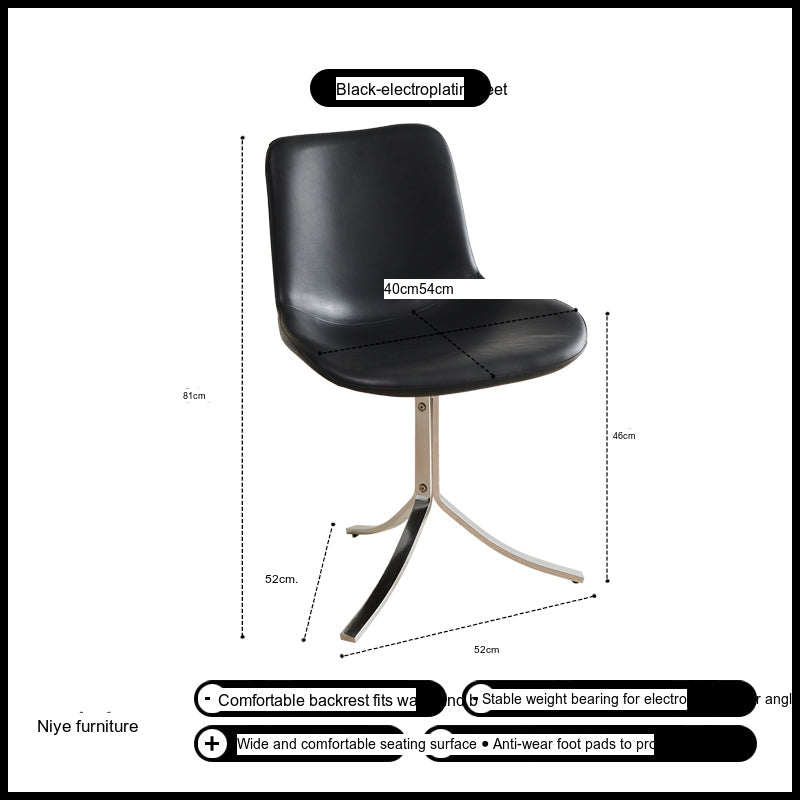 NIYE Seraphina Vintage Wax Leather Modern Dining Chair from NIYE