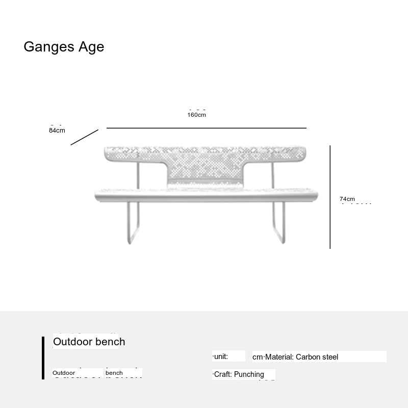GANGETIC AGE Elowen Stylish Comfortable Outdoor Bench from GANGETIC AGE