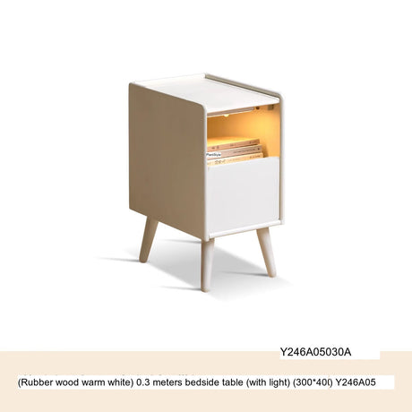 GENJI Yamato Elegant Creamy Narrow Nightstand from GENJI