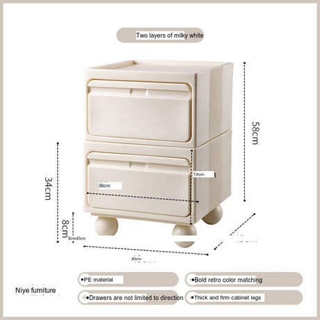 NIYE Calypso Minimalist Nordic Bedroom Storage Side Cabinet from NIYE