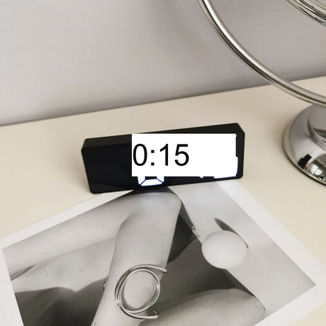 LIVETAI Ignacio Sleek Black Voice-Controlled Alarm Clock from LIVETAI