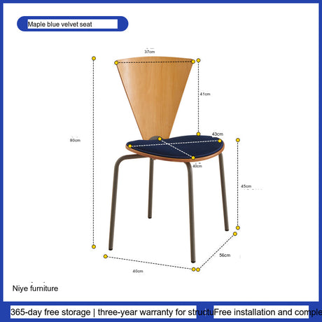 NIYE Haruki Minimalist Solid Wood Dining Chair from NIYE