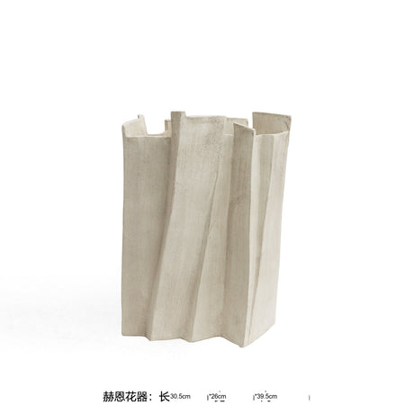 VAVINCI Juniper Minimalist White Ceramic Wabi-Sabi Vase from VAVINCI